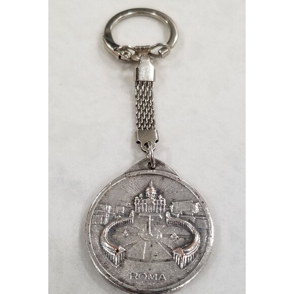 Vintage Pope John Paul II souvenir keychain pewter? 1983 - Picture 4 of 8